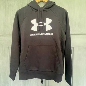 Women’s Under Armour UA Rival Fleece Big Logo Hoodie Black sweatshirt